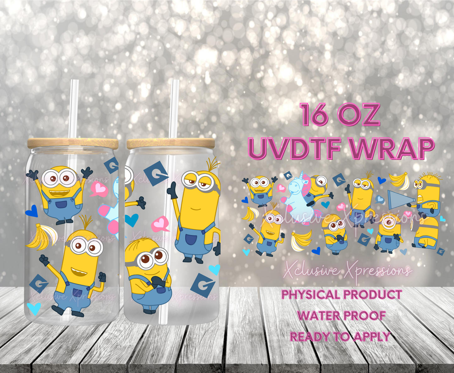 #572 Minions, 16 oz UVDTF P2O