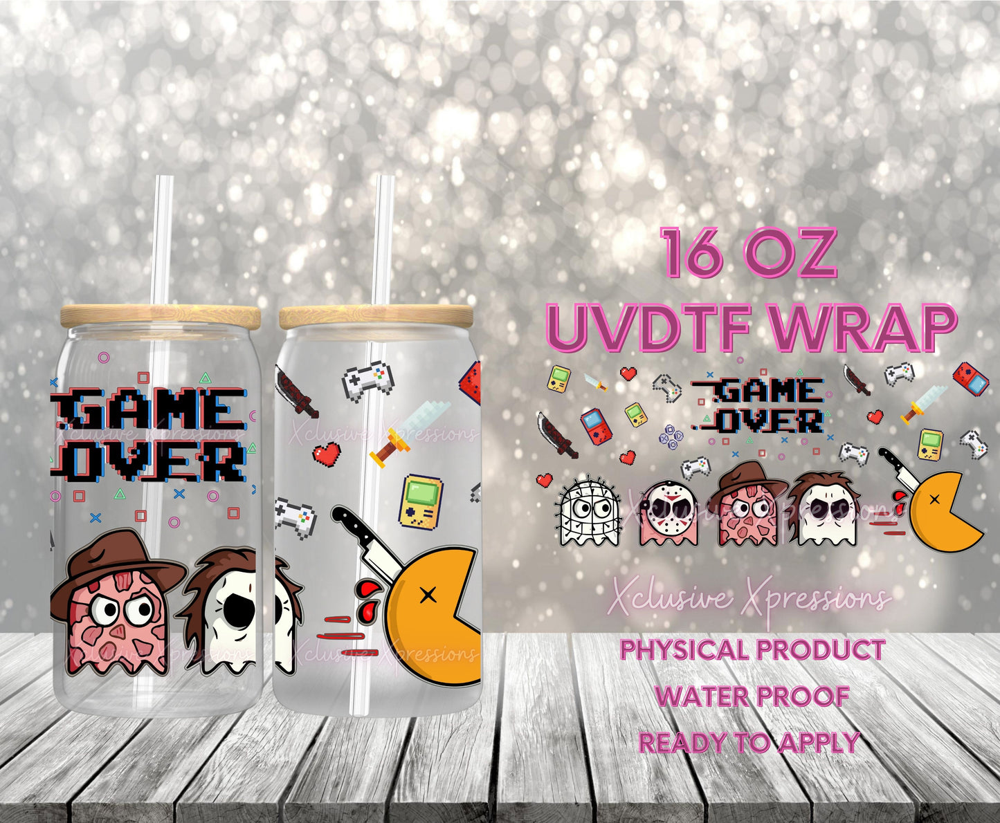 #344 PAC Game, 16 oz UVDTF POD