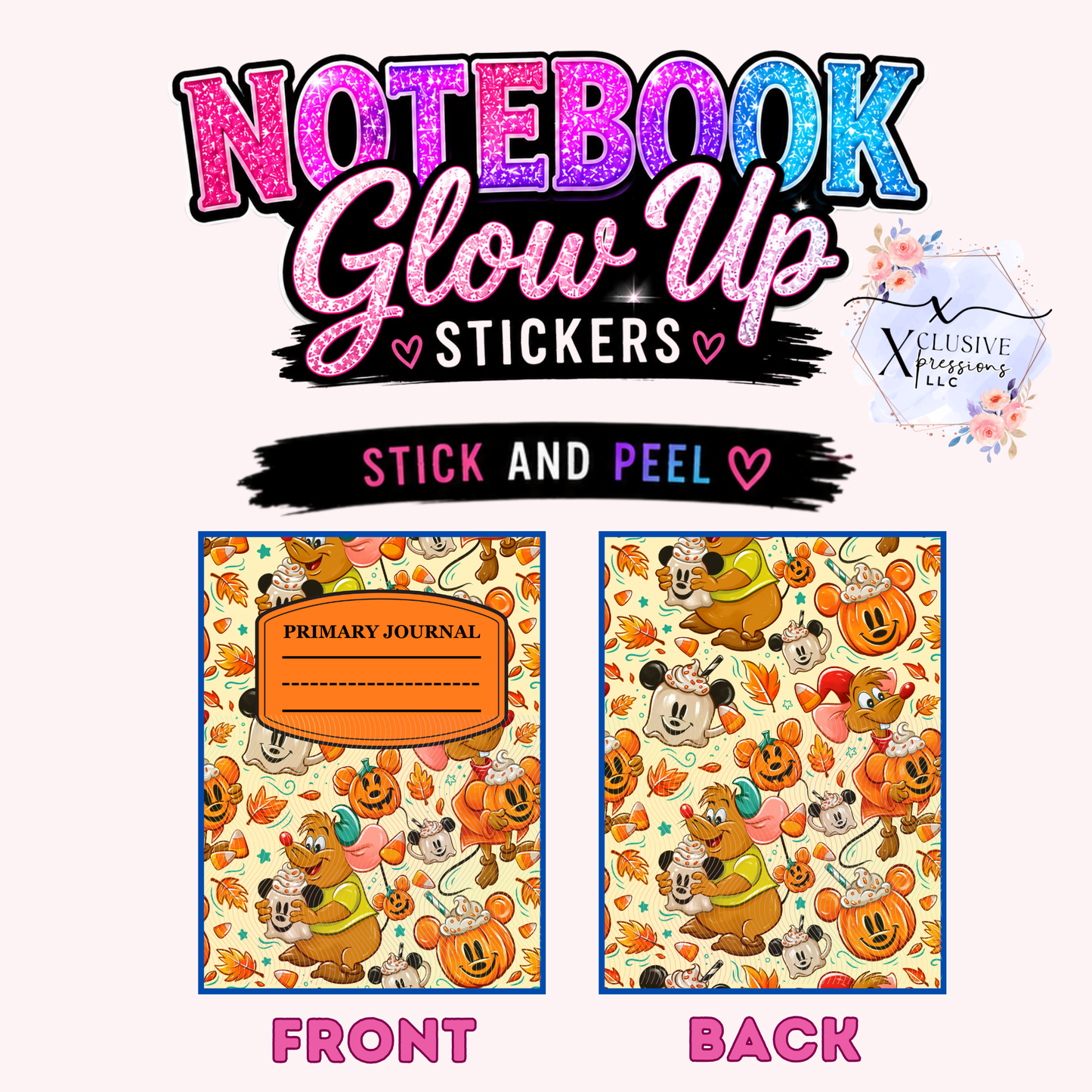 Fall Mouse, Notebook Glow Up™ Stickers