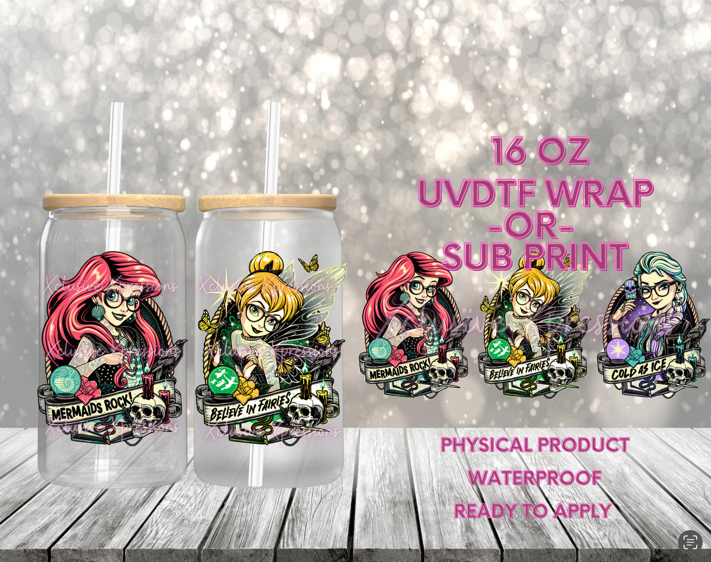 #632, Adult Princess, 16 oz UVDTF P2O