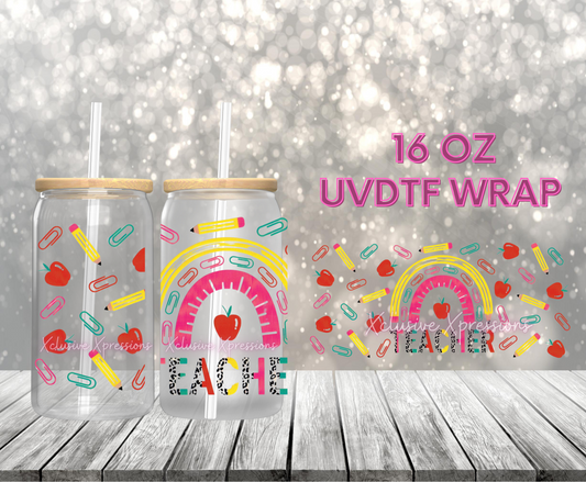 #451 Teacher Apple, 16 oz UVDTF