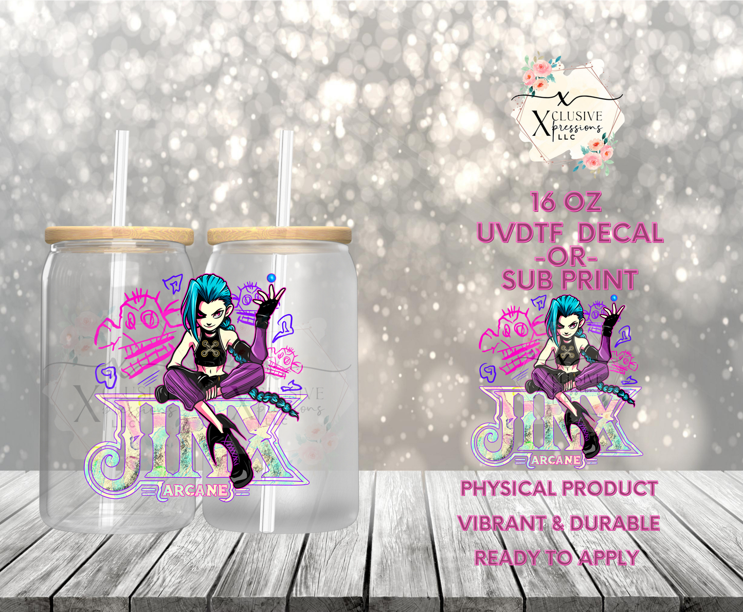 #936 Jinx Anime Girl, UVDTF Decal P2O