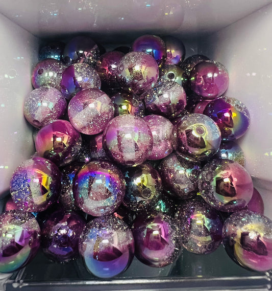 Gradient Glitter, 15 mm Acrylic Beads