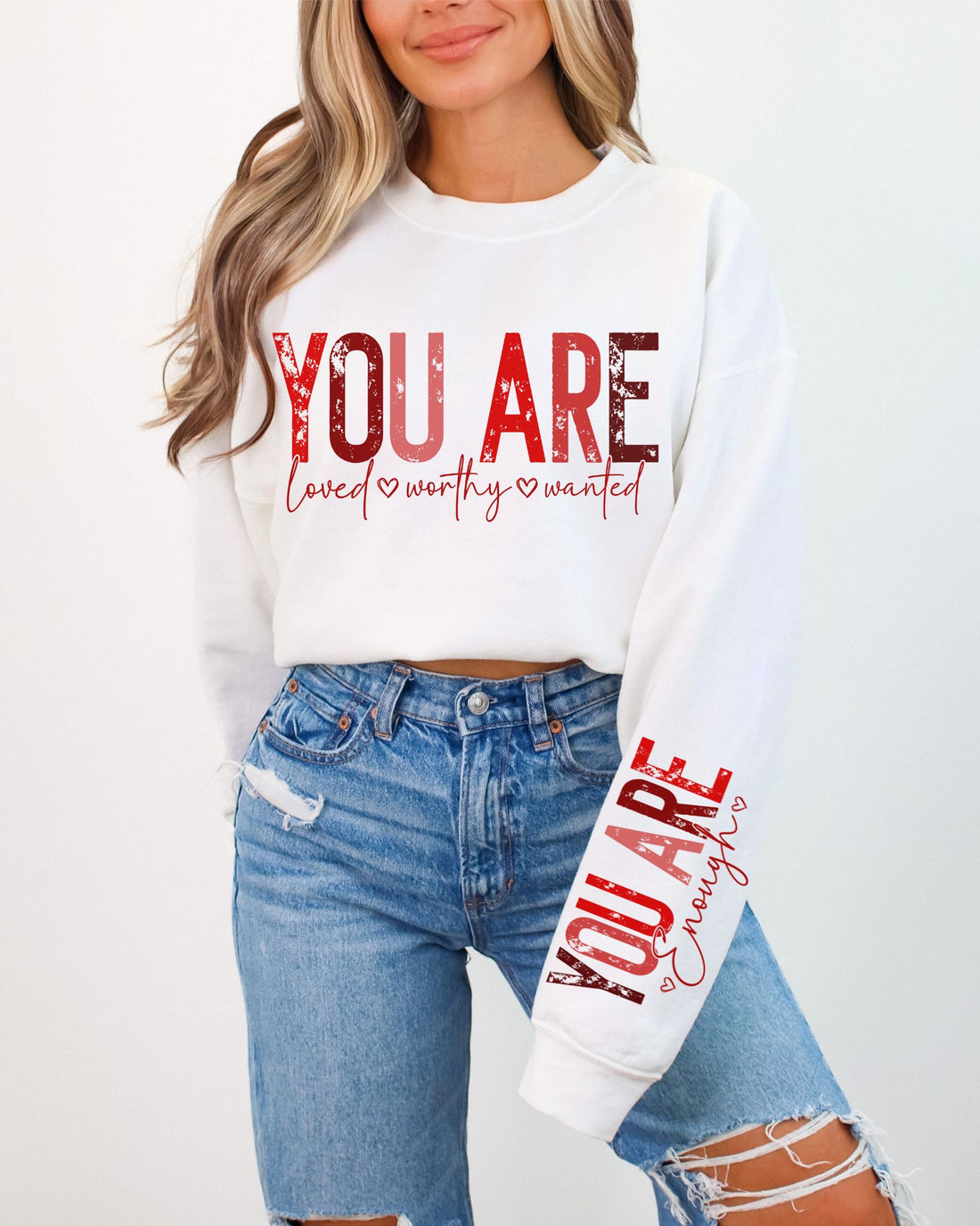 You Are (2 Piece Set), Glitter DTF Screenprint