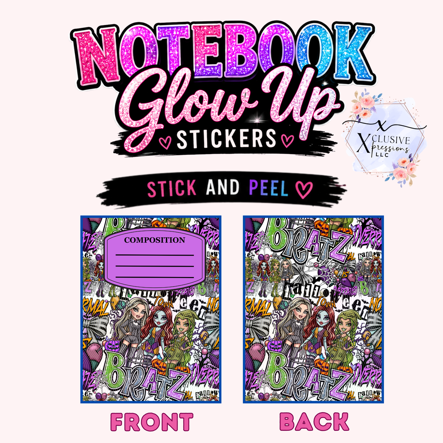 Bratz Horror, Notebook Glow Up™ Stickers