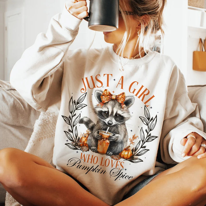 Just a Girl Racoon, Glitter Clear Film Screenprint