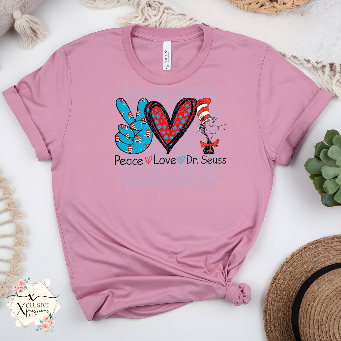 Dr Seuss Peace and Love, DTF & Sublimation Print POD