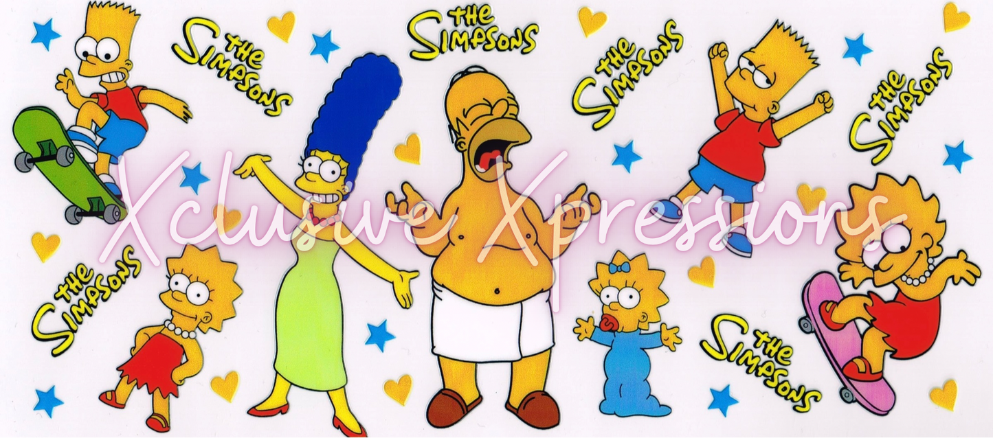 #96 Simpsons, 16 oz Clear Back UVDTF
