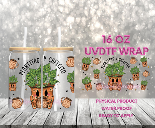 #543 Plantitas y Cafecito, 16oz UVDTF P20