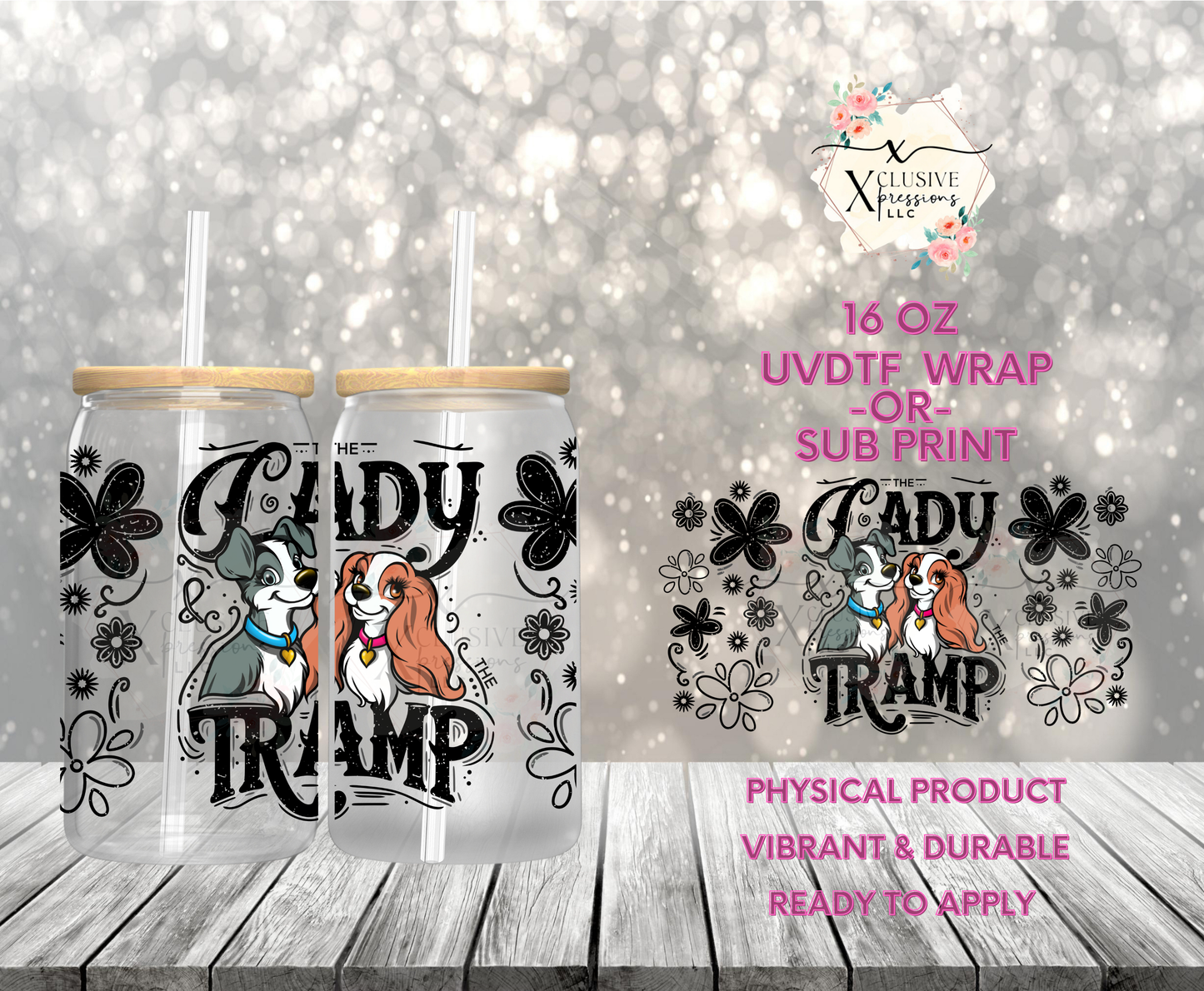 #923 Lady & Tramp, 16 oz UVDTF P2O