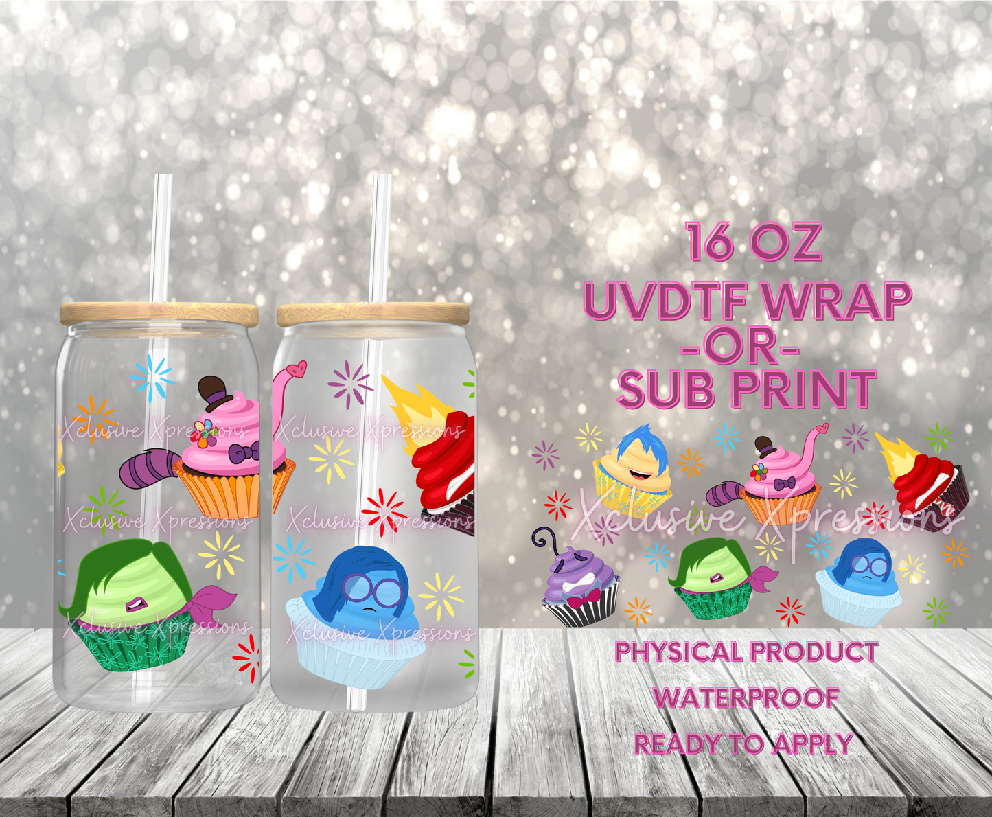 #626, Inside Out Cupcakes, 16 oz UVDTF P2O