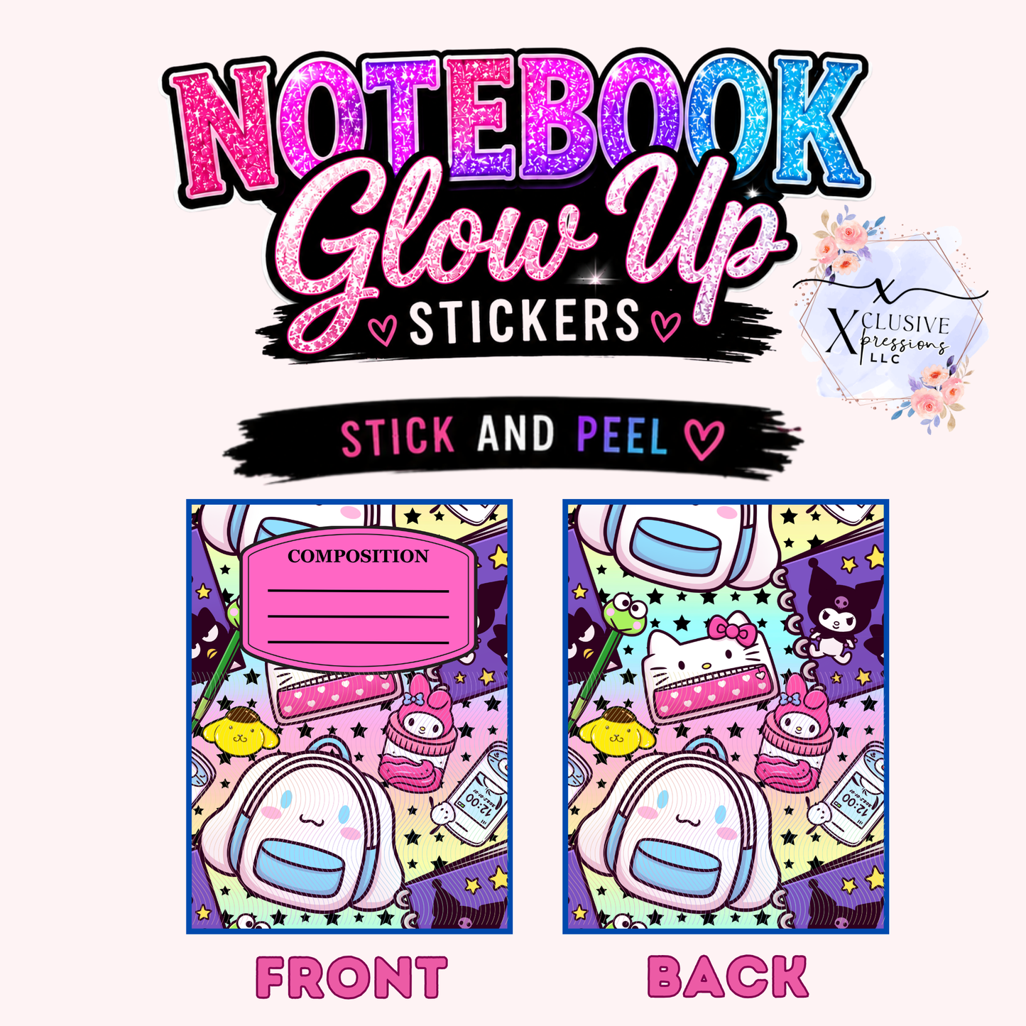 HK Squish, Notebook Glow Up™ Stickers