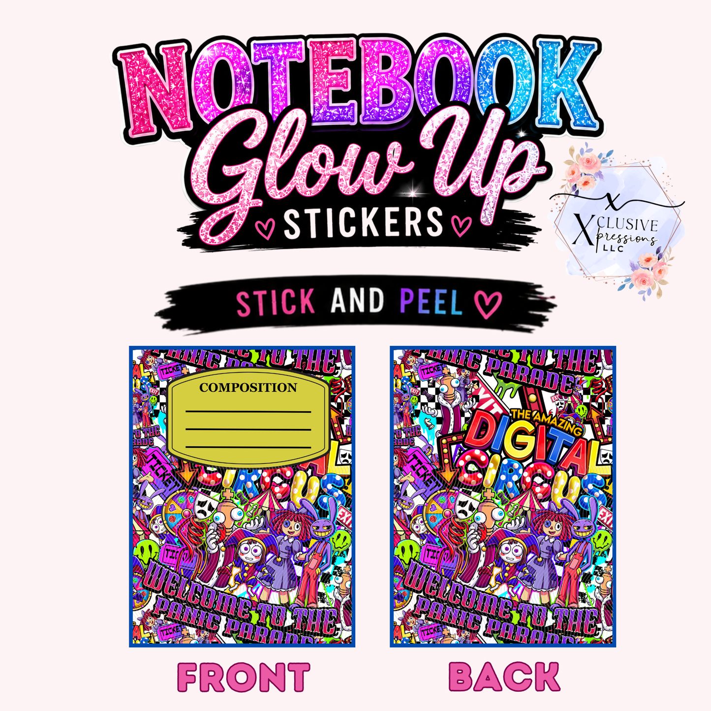 Circus Horror, Notebook Glow Up™ Stickers
