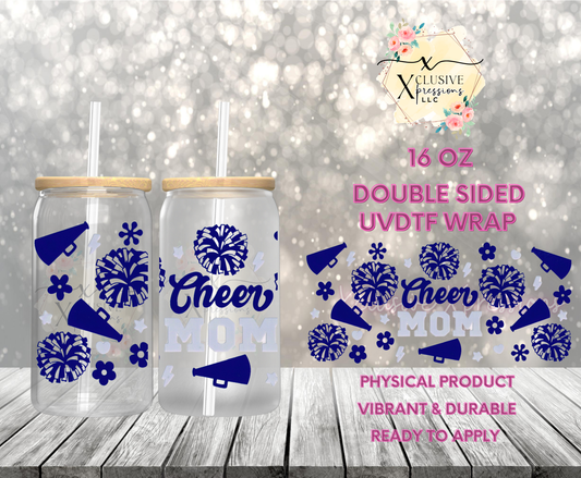 #891 Cheer Mom, Double-Sided 16 oz UVDTF