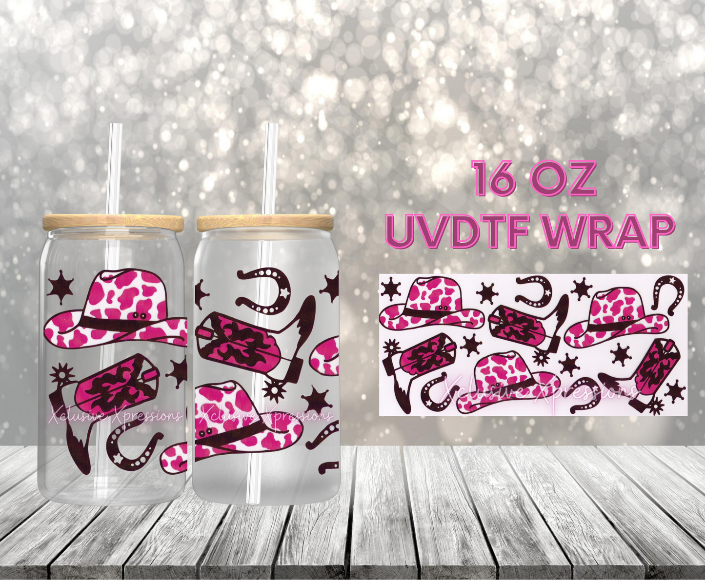 #19 Cowgirl Pink Western, UVDTF RTS