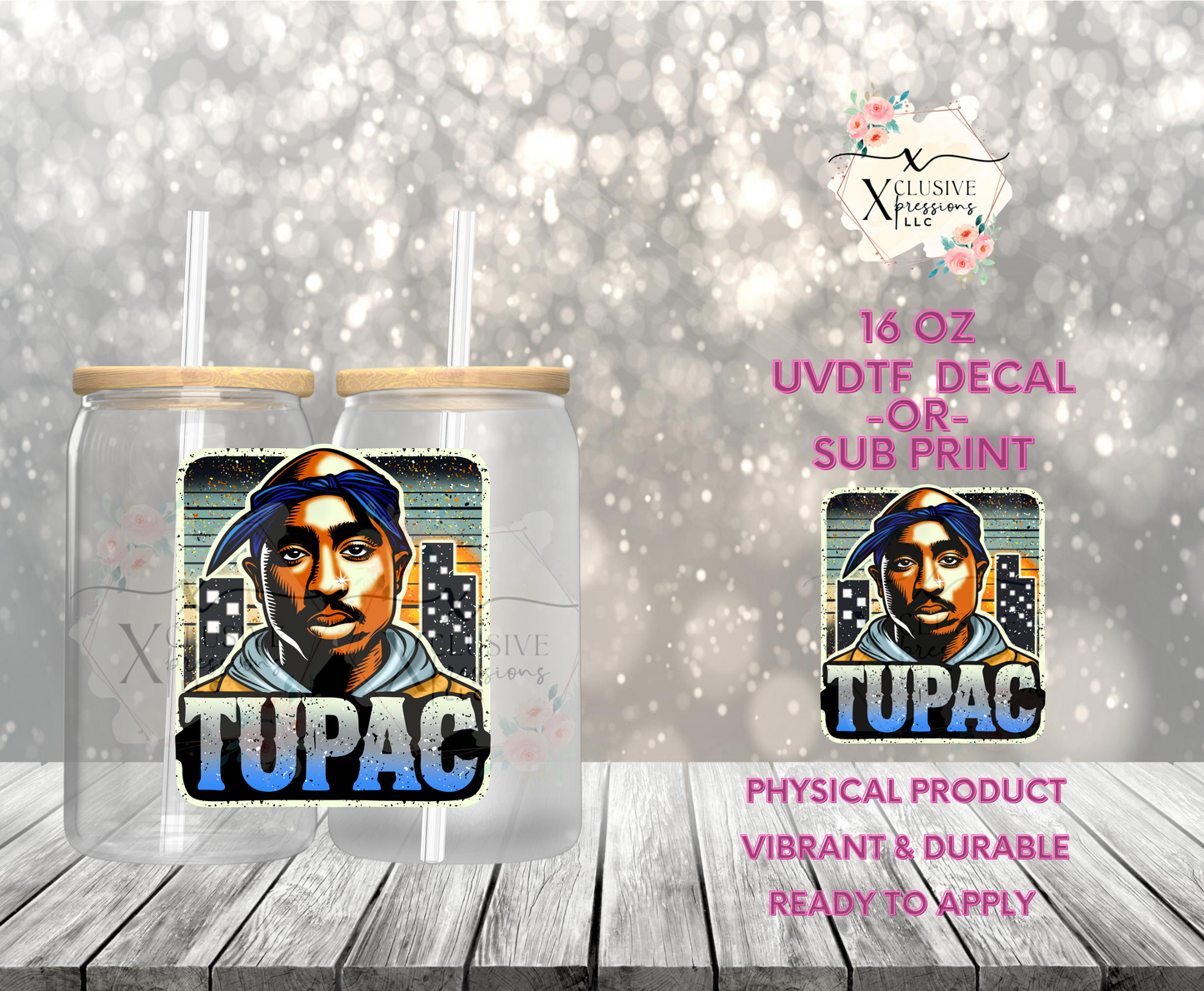#948 Tupac, UVDTF Decal P2O