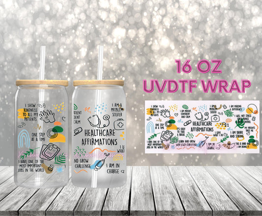 #502 Healthcare Affirmations, 16 oz UVDTF