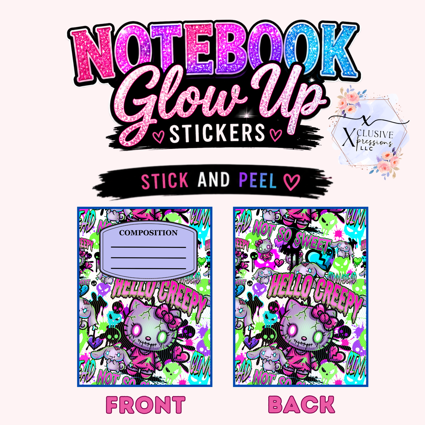 HK Halloween, Notebook Glow Up™ Stickers