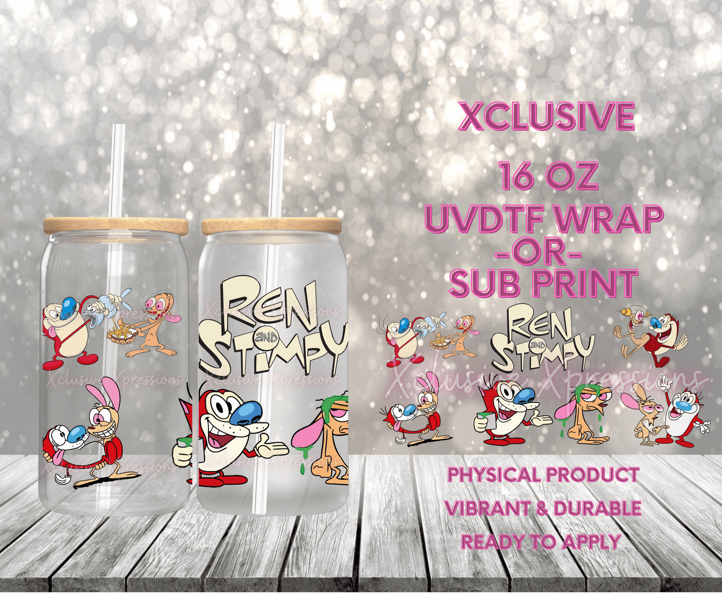 #666, Rem & Stimp, 16 oz UVDTF P20