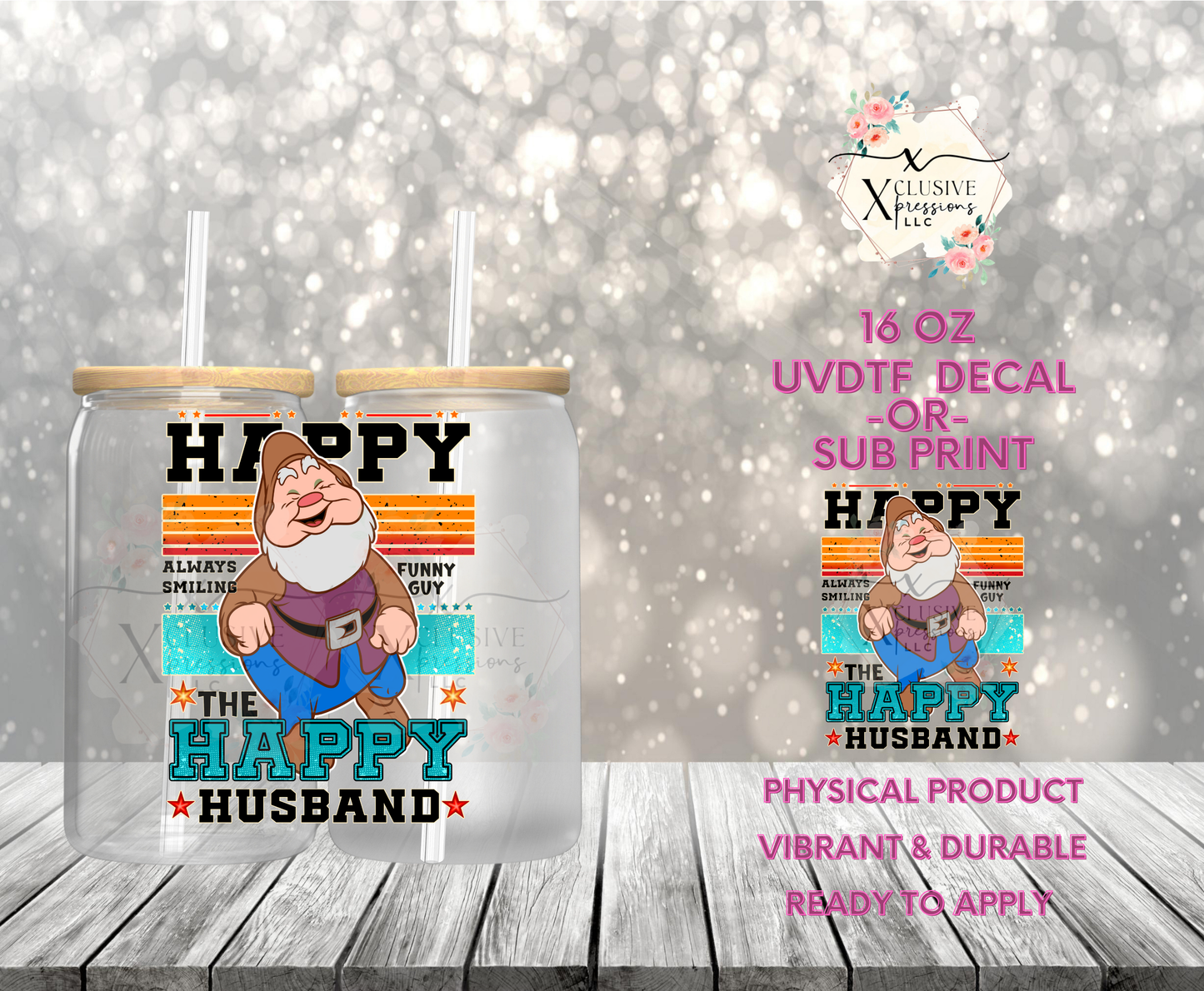 #944 Happy Dwarf, UVDTF Decal P2O