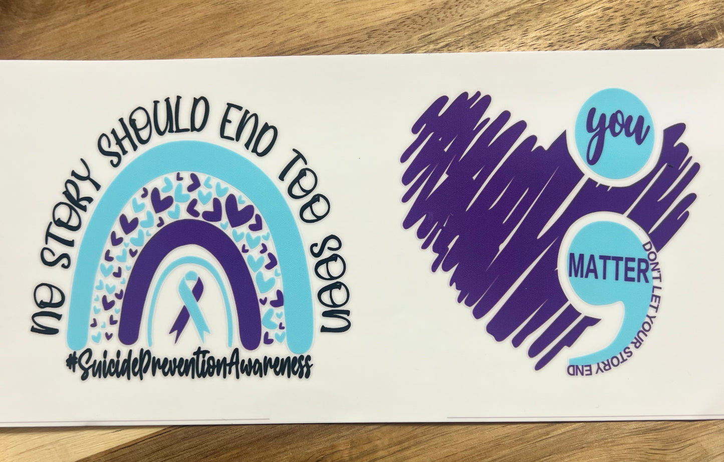 #93 You Matter Suicide Prevention, 16 oz Clear Back UVDTF