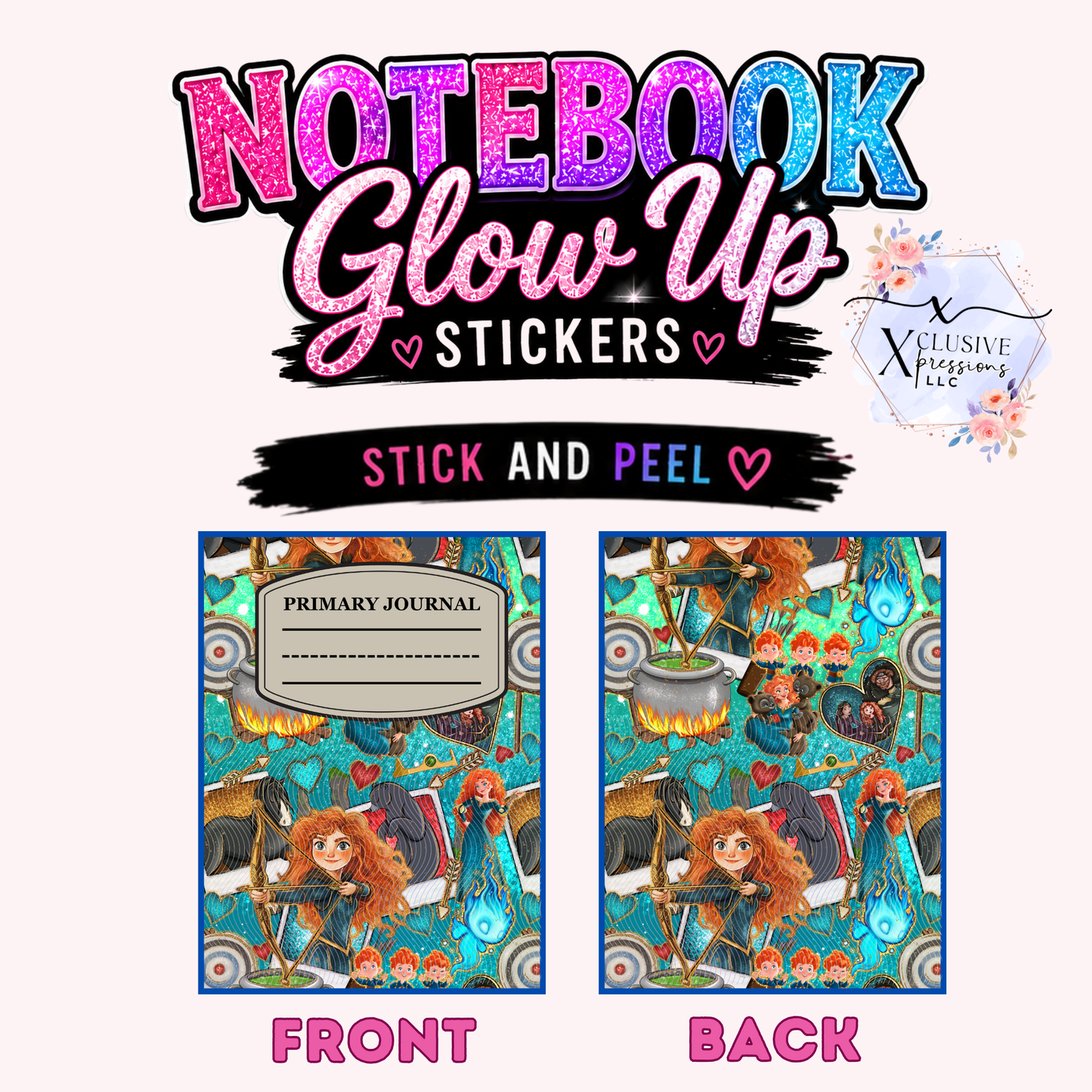 Brave Princess, Notebook Glow Up Stickers™