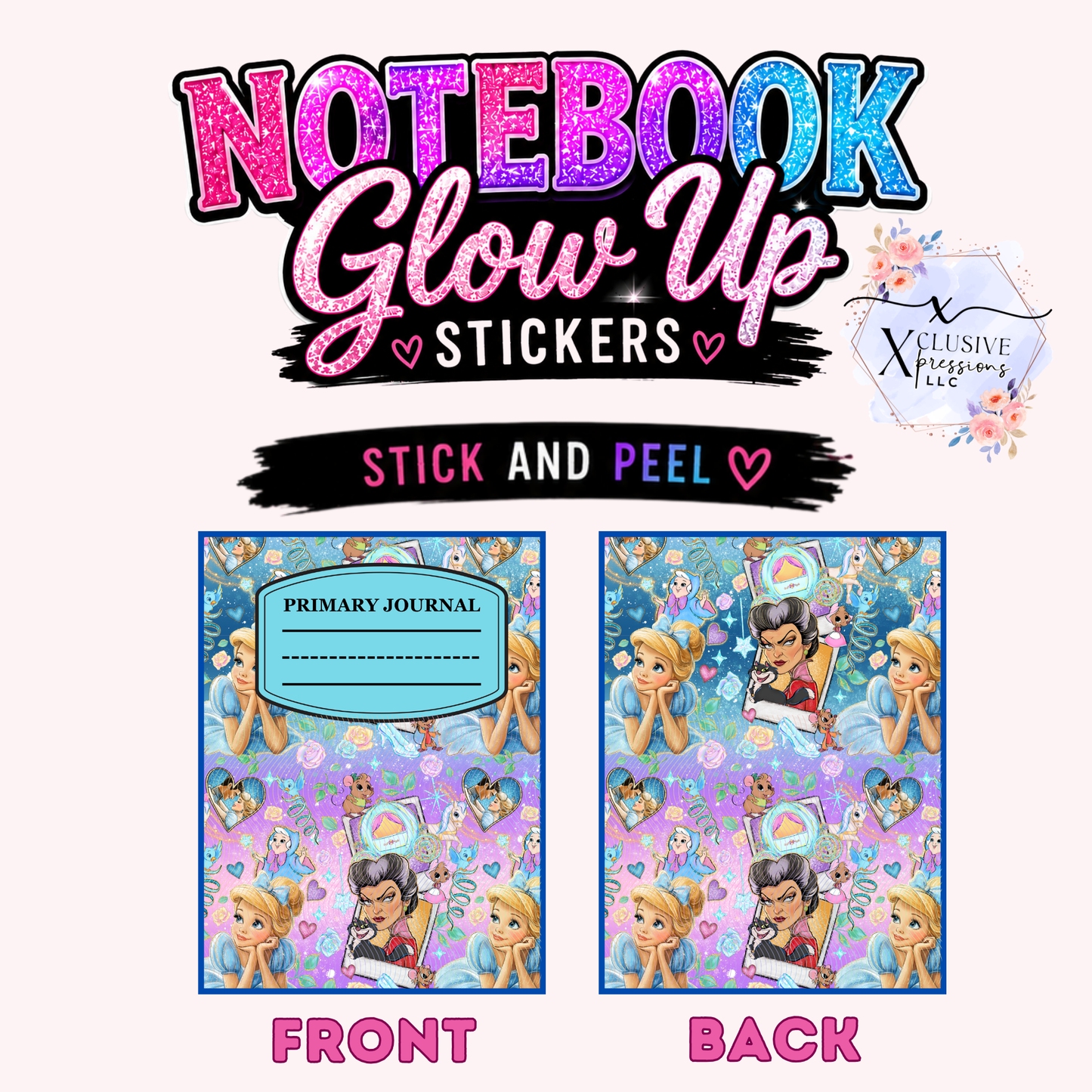 Cindy Princess, Notebook Glow Up Stickers™