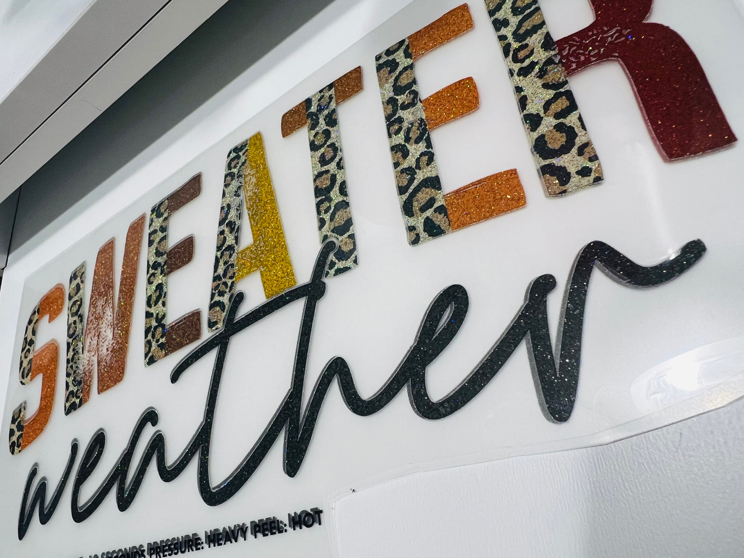 Sweater Weather, Glitter Screenprint