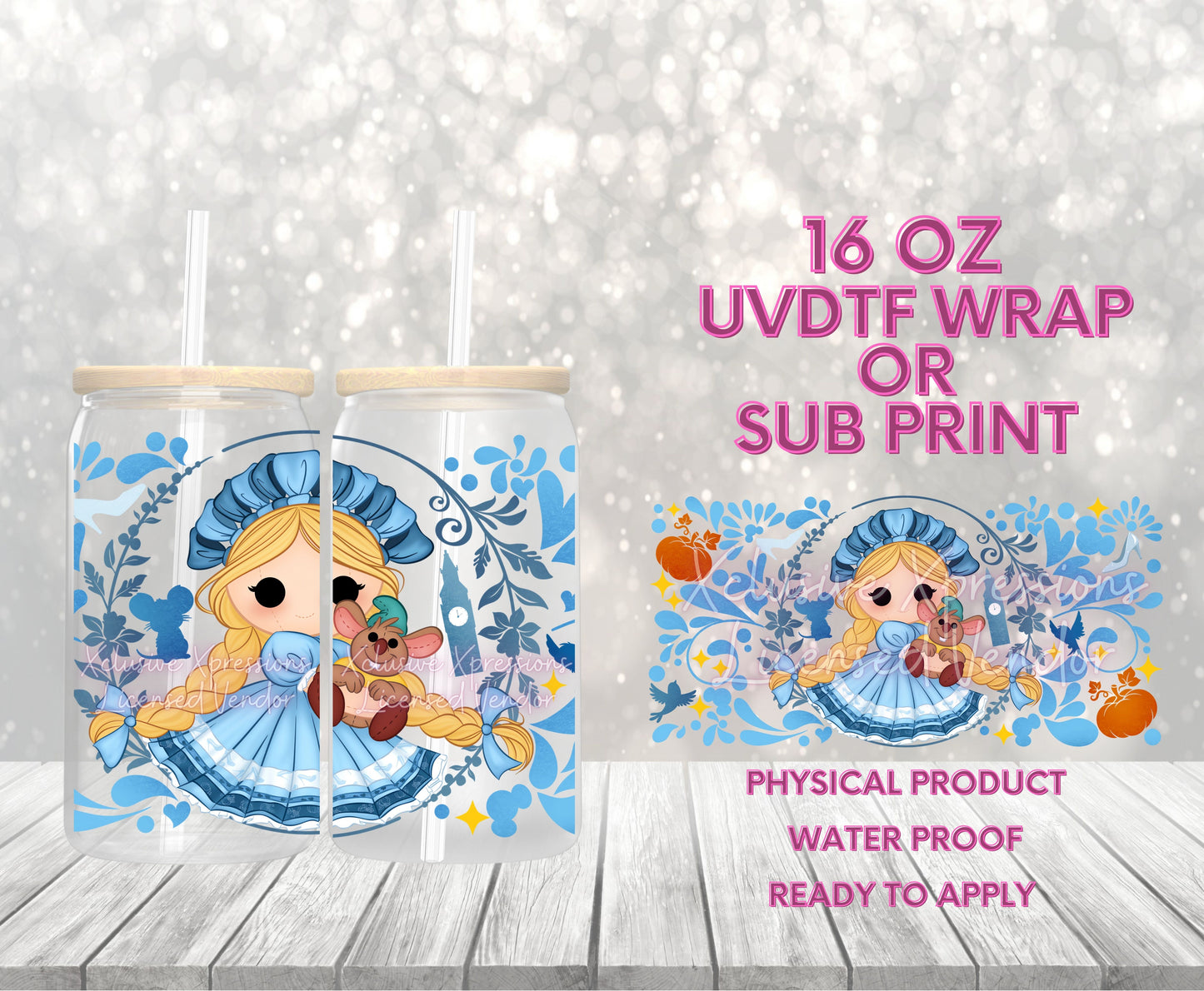 #618, Cindy Princess Doll, 16 oz UVDTF P2O