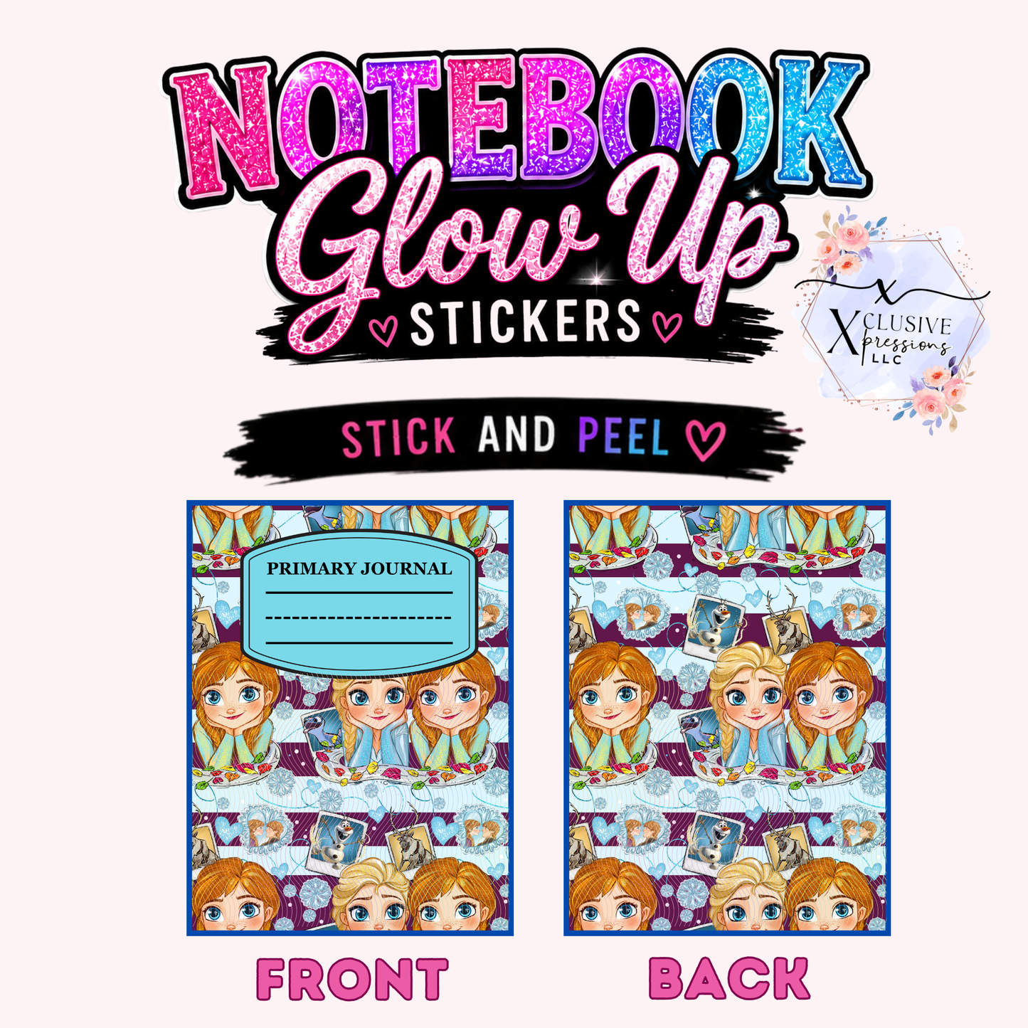 Frozen Princess, Notebook Glow Up Stickers™