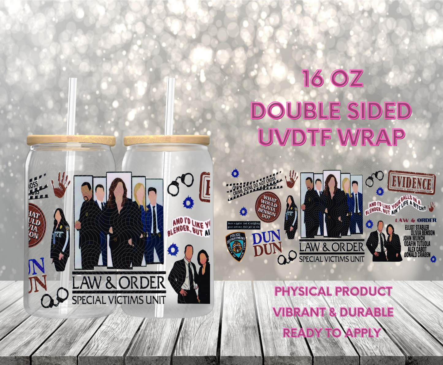 #992 Law & Order, 16 oz Double-sided UVDTF