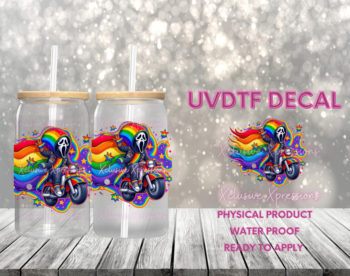 Decal Ghostface Pride, Decal UVDTF P2O