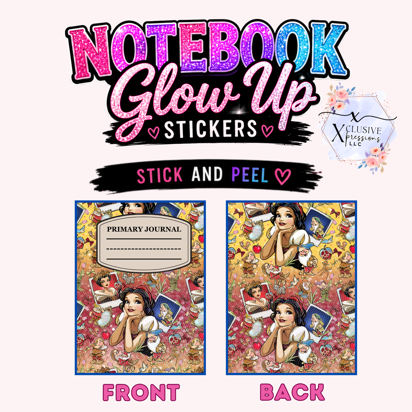 Snow Princess, Notebook Glow Up Stickers™