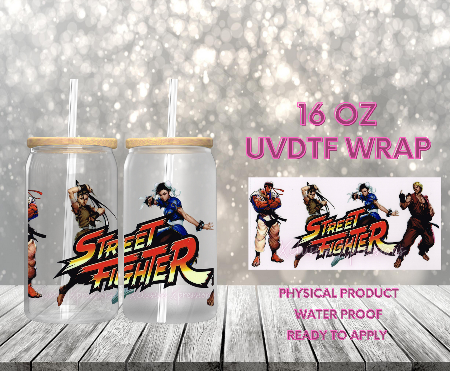 #69 Street Fighter, 16 oz UVDTF