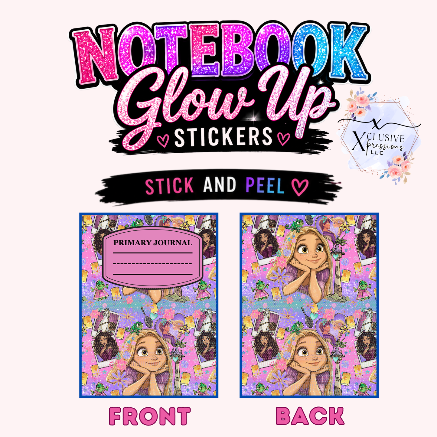 Rapun Princess, Notebook Glow Up Stickers™
