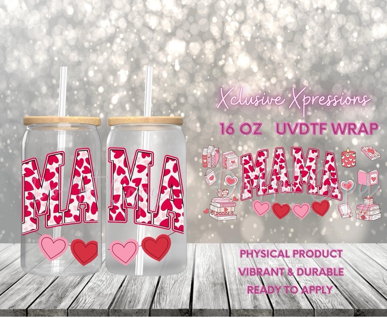 #860 Book Lover Mama, POD Xclusive 16 oz UVDTF