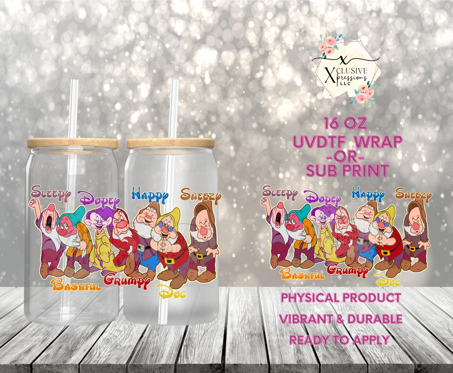 #938 Princess Dwarfs, UVDTF Decal P2O