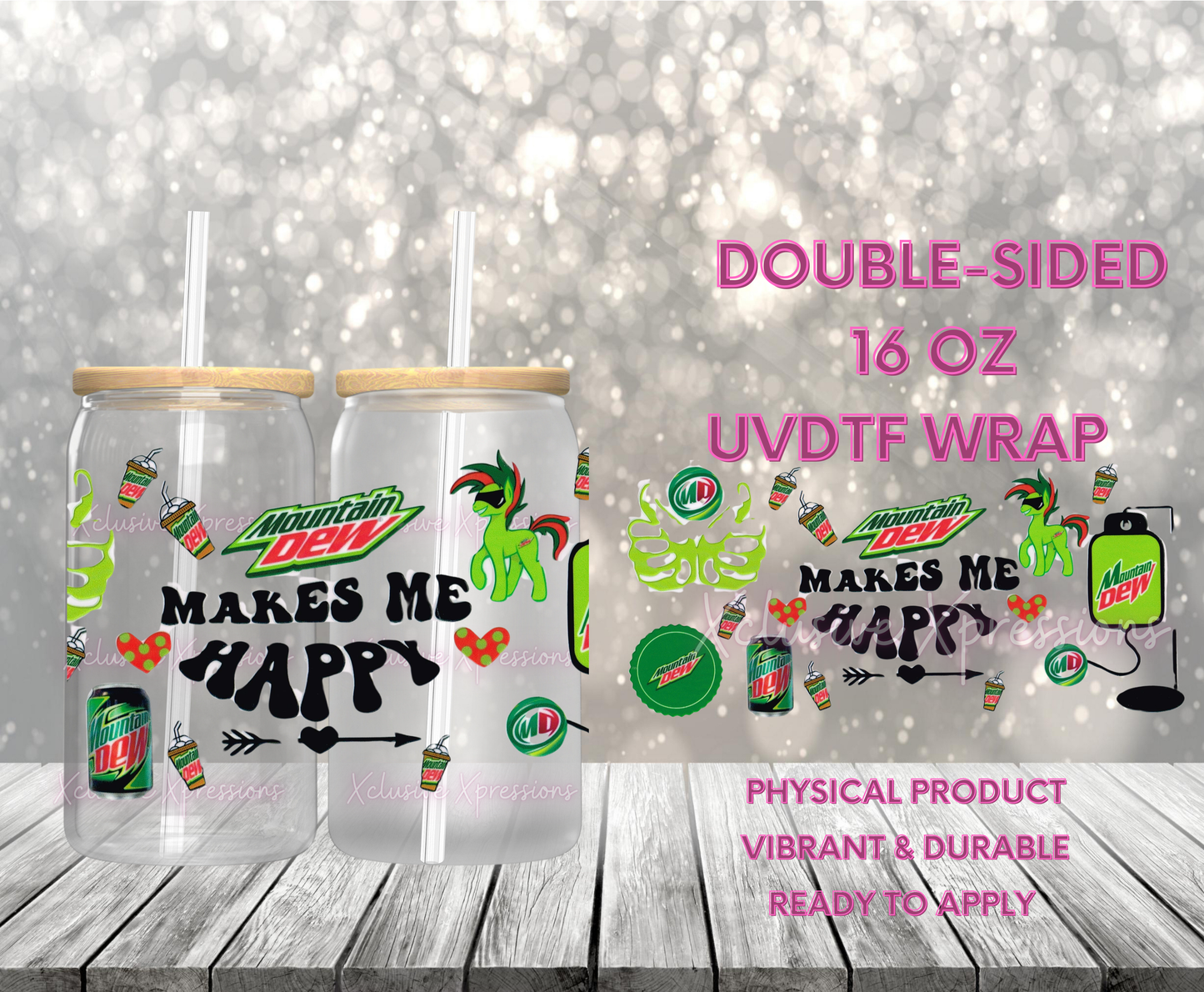 #708 Mountain Drink, 16 oz Double-sided UVDTF