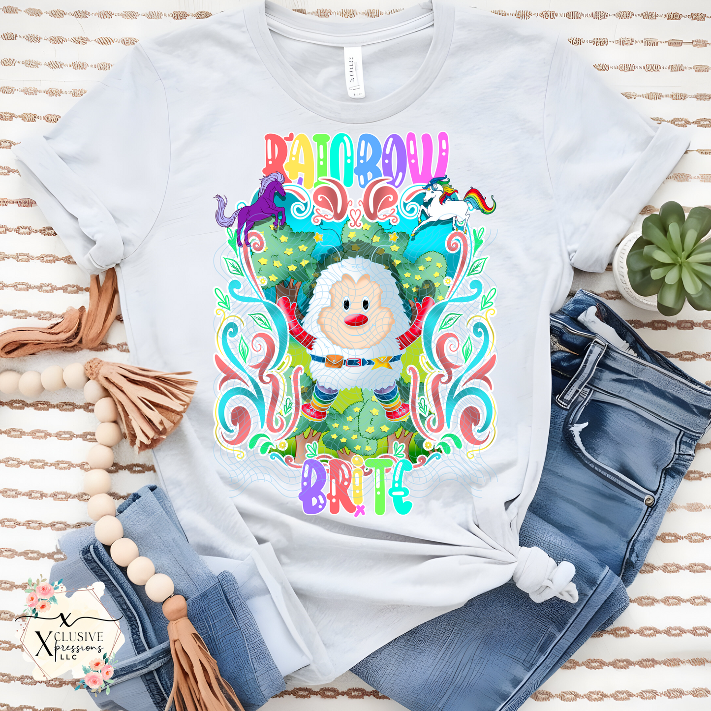 80s Rainbow Character, DTF & Sublimation P2O