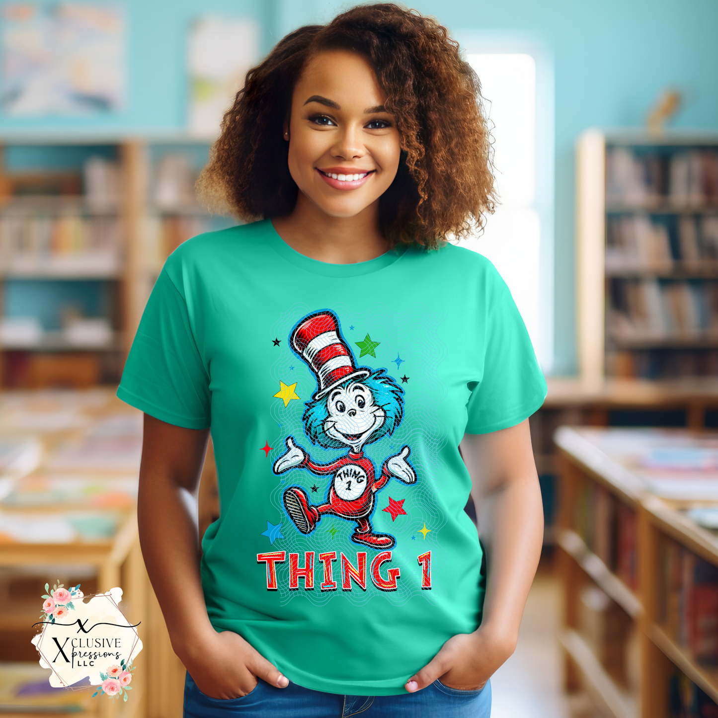 Dr. Seuss Thing 1, DTF & Sublimation Print POD