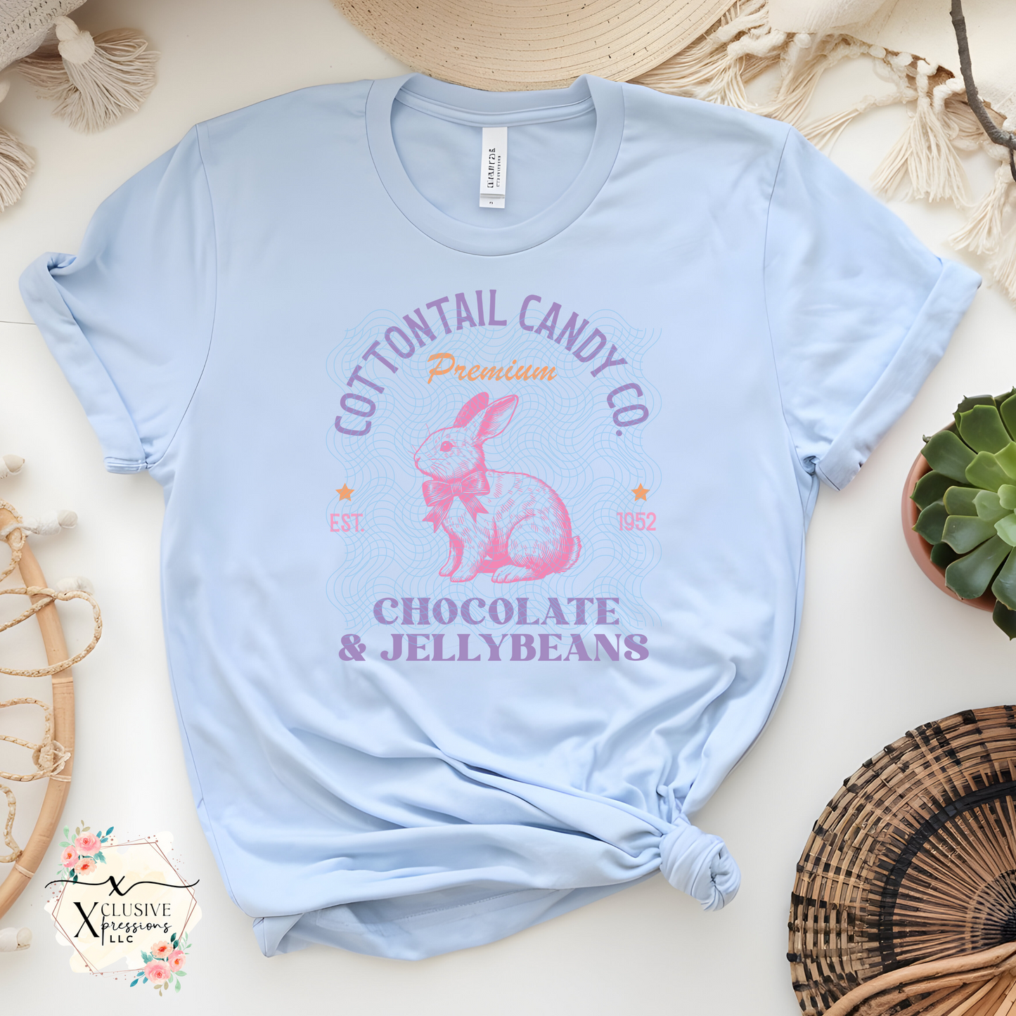 Cottontail Easter Bunny, DTF & Sublimation P2O