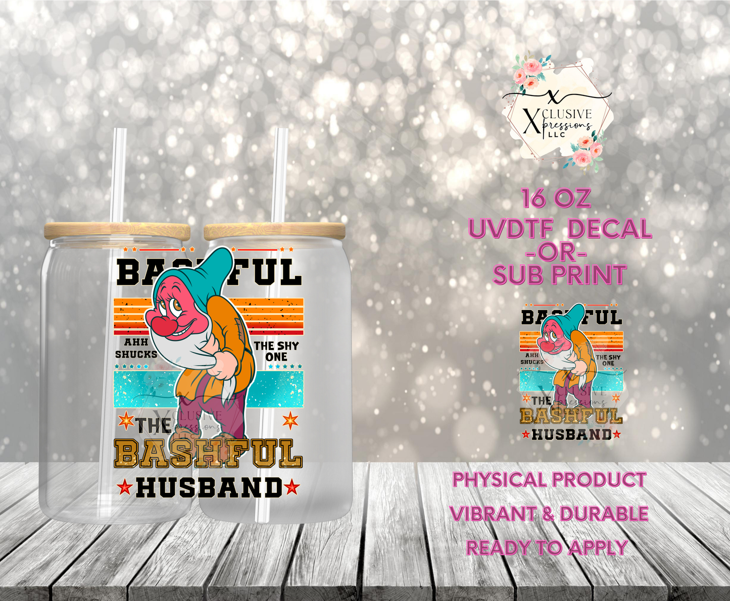 #939 Bashful, UVDTF Decal P2O