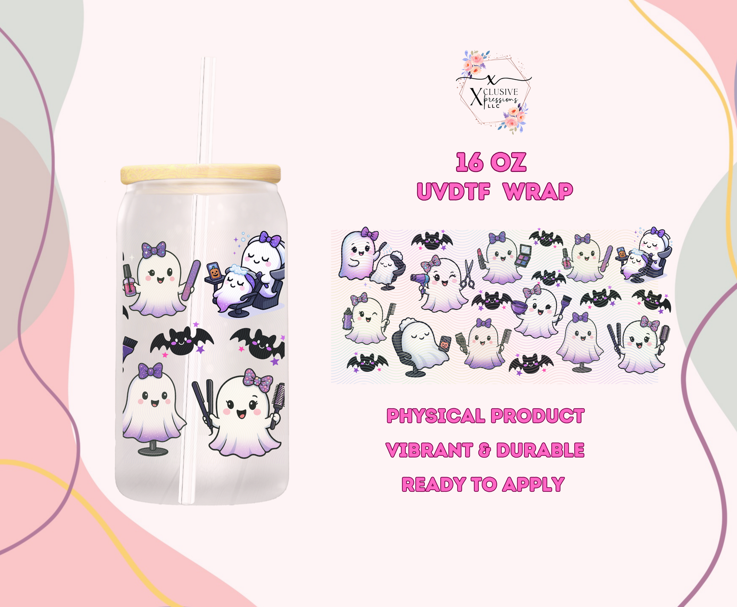 #1200 Beauty Ghost, 16 oz UVDTF P2O