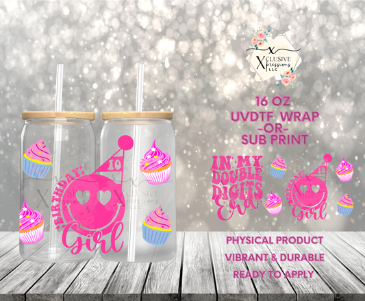 #869 Double Digit Era Bday, 16 oz UVDTF P2O