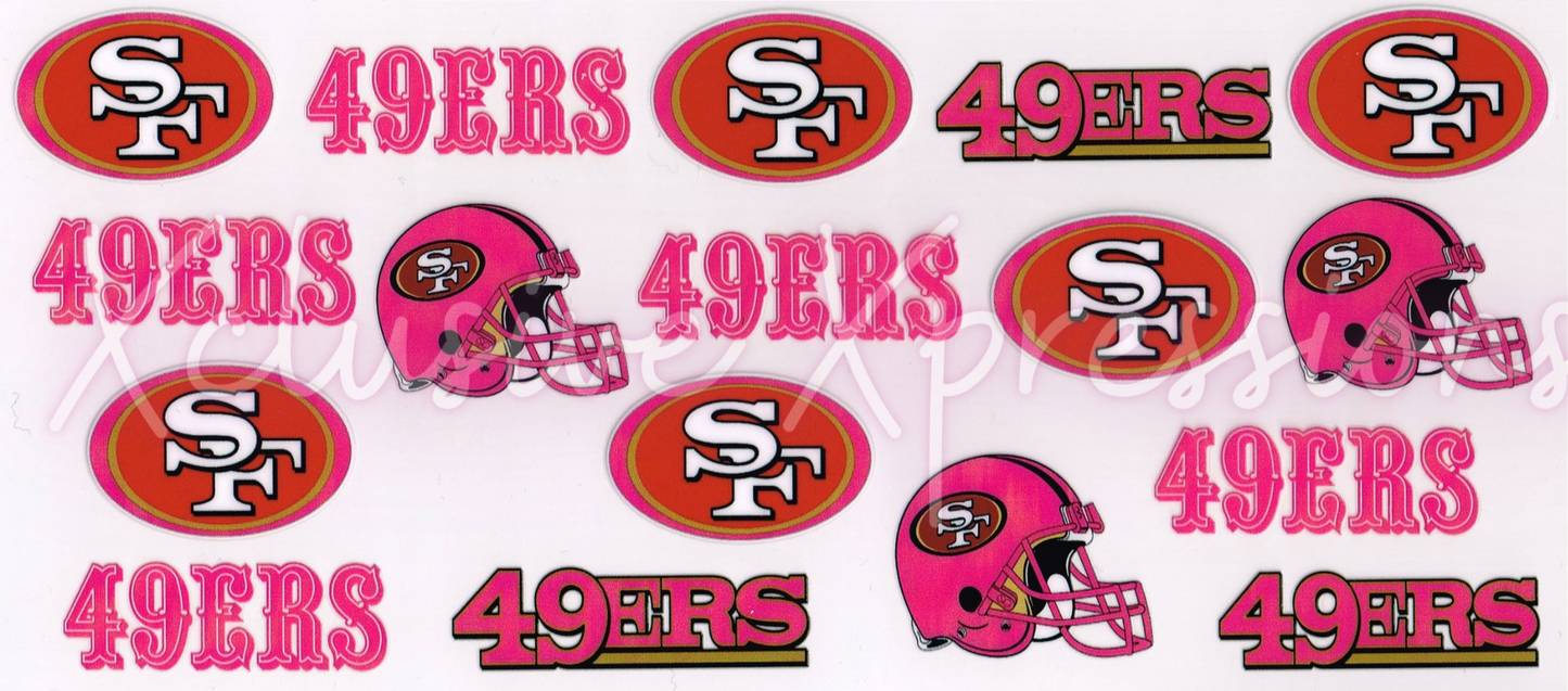 #1024 SF 49ers Pink, 16 oz UVDTF