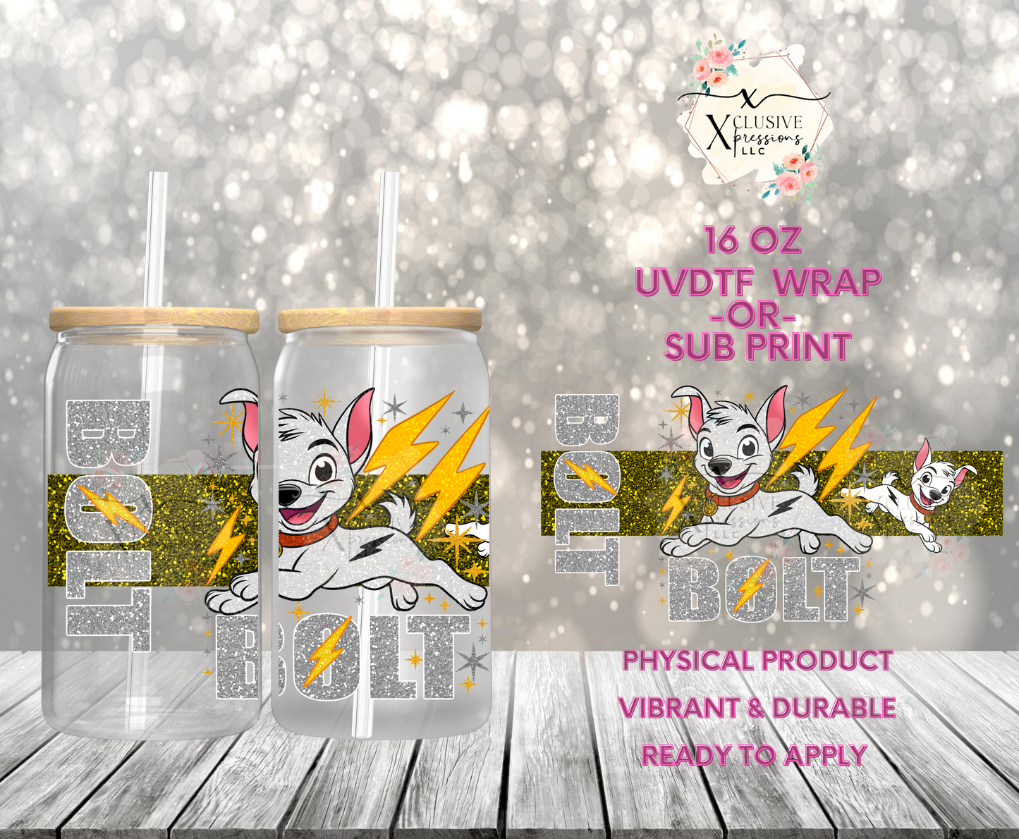 #911 Bol Flash Dog, 16 oz UVDTF P2O