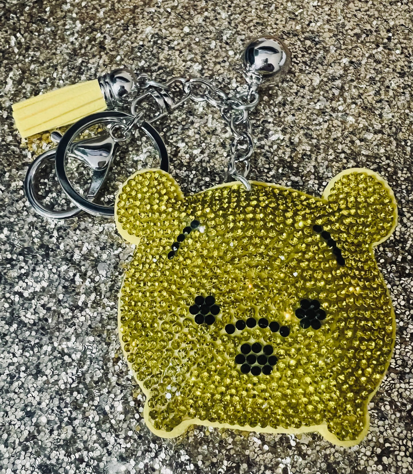 Bear Rhinestone Keychain