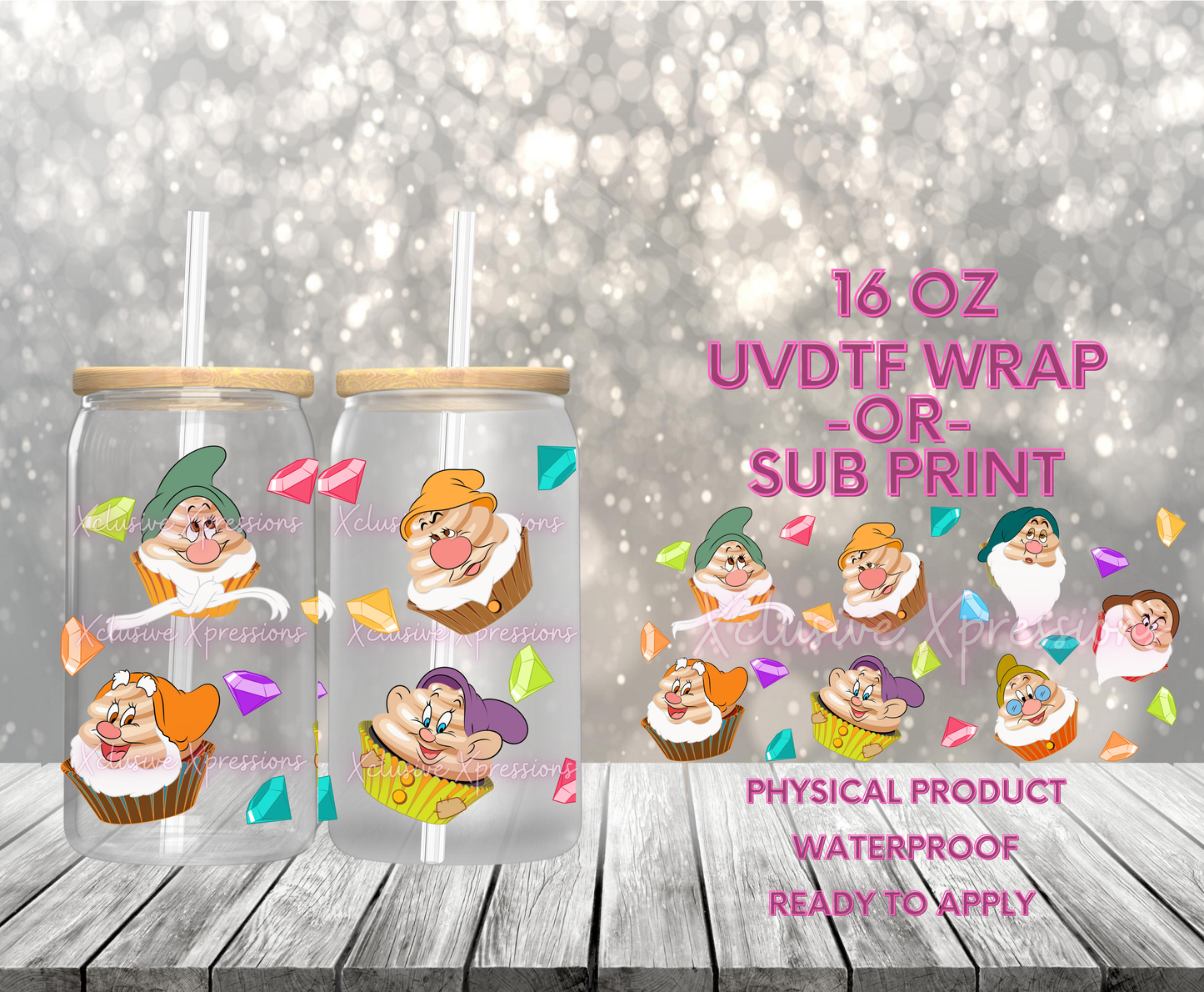 #627,  Dwarf Cupcakes, 16 oz UVDTF P2O