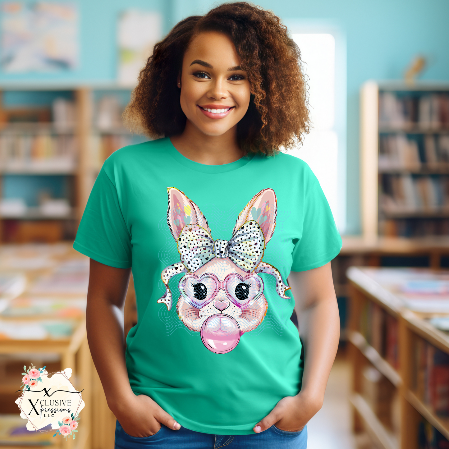 Bubblegum Easter Bunny, DTF & Sublimation Print P2OPOD