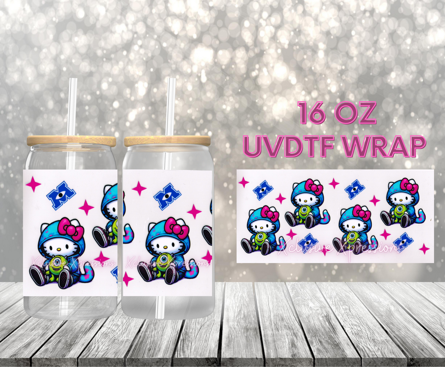 #30 HK Monster,16 oz Clear Back UVDTF